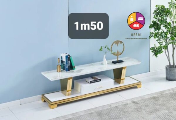 MEUBLE TV MARBRE BLANC - Image 2