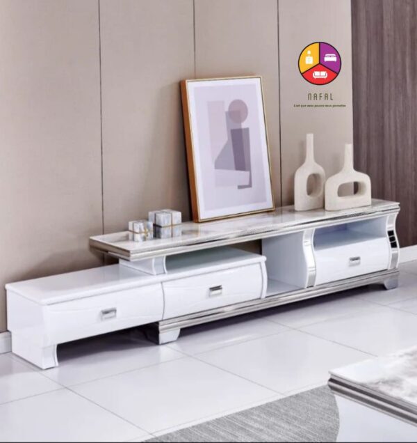 MEUBLE TV SARAH MARBRE BEIGE