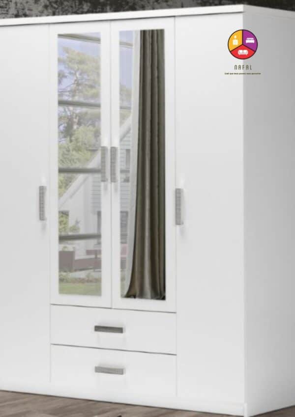 Armoire 4 port blanc - Image 2