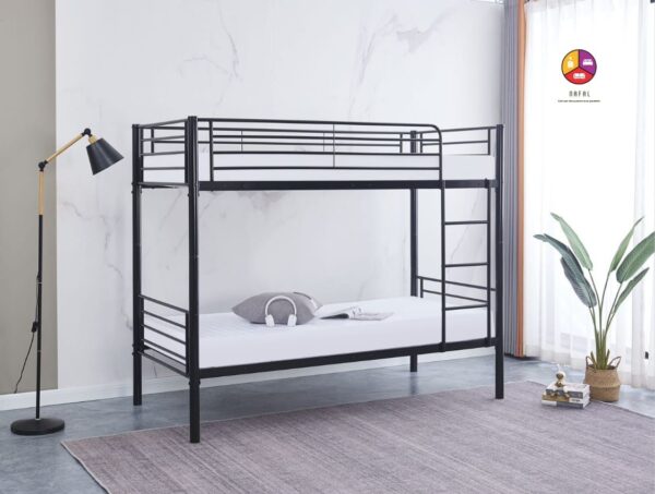 LIT SUPERPOSE SEPARABLE EN METAL LUNA NOIR 1+1