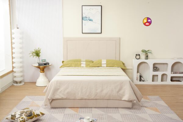 LIT POLO 140x190vm VELOURS BEIGE VENDU AVEC SOMMIER