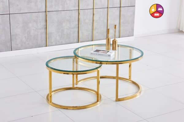 TABLE BASSE GIGOGNE GOLD TRANSPARENT