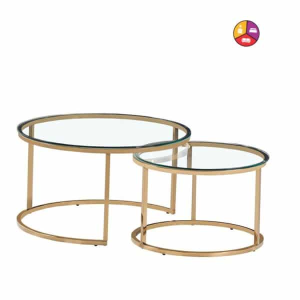 TABLE BASSE GIGOGNE GOLD TRANSPARENT - Image 2