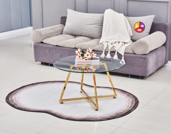 TABLE BASSE HELOISE GOLD TRANSPARENT