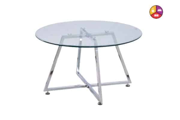 TABLE BASSE HELOISE CHROME TRANSPARENT - Image 2