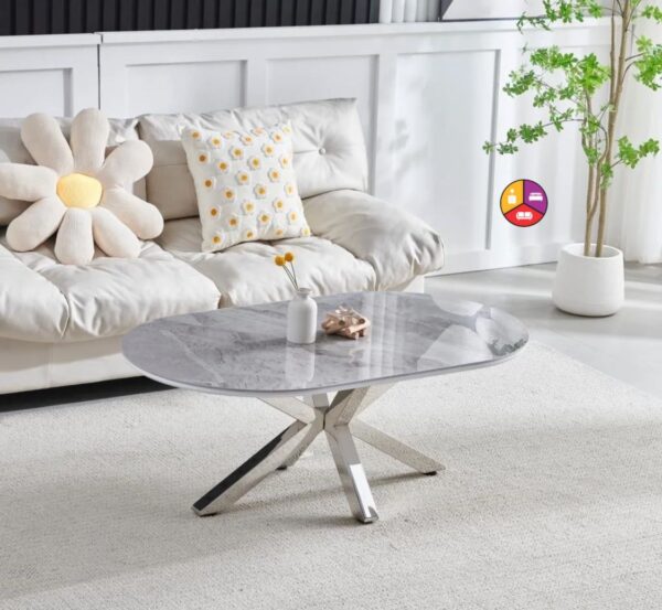 TABLE BASSE CERAMIQUE OPHELIA MARBRE GRIS