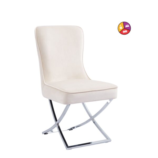 CHAISE JOSEPHINE CHROME BEIGE