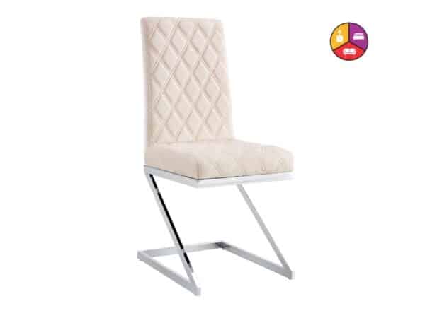 CHAISE COCOMAT MATELASSEE VELOURS BEIGE