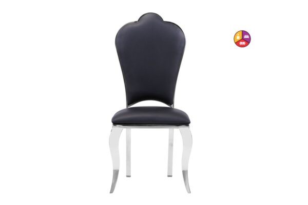 CHAISE SAKURA NOIR SIMILLICUIR