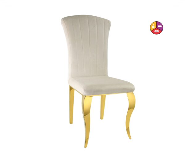 CHAISE LOUIS GOLD VELOURS BEIGE