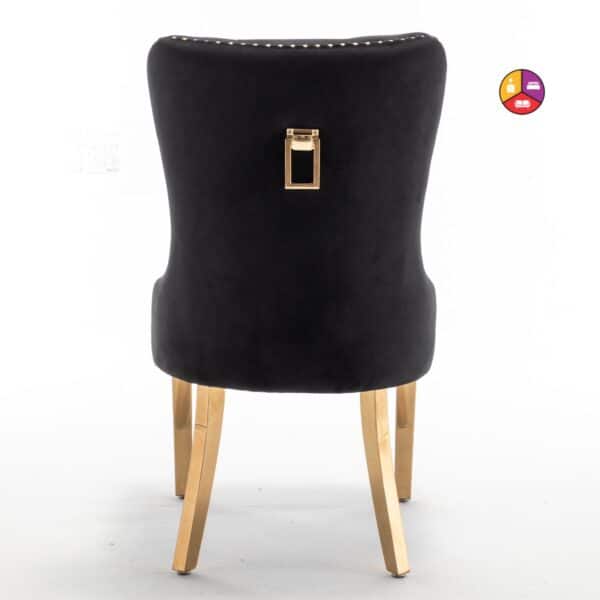 CHAISE POIGNEE RECTANGLE GOLD NOIR - Image 5