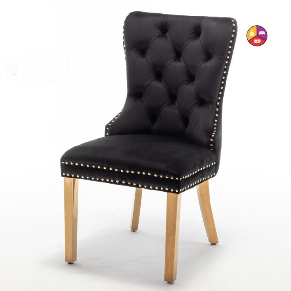 CHAISE POIGNEE RECTANGLE GOLD NOIR - Image 2