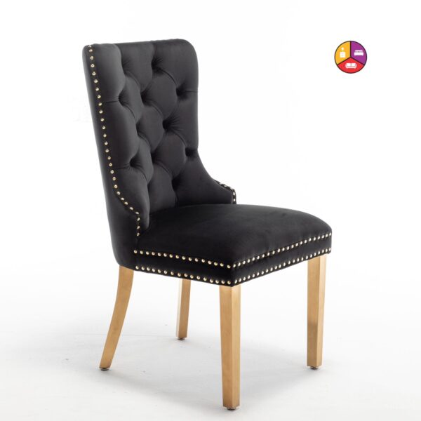 CHAISE POIGNEE RECTANGLE GOLD NOIR