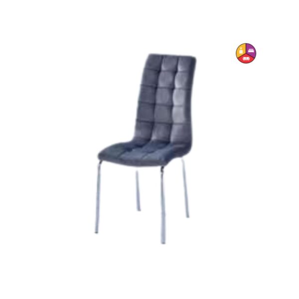 CHAISE EMMA VELOURS GRIS