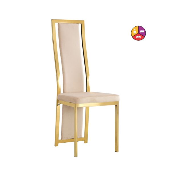 CHAISE DANA GOLD VELOURS BEIGE