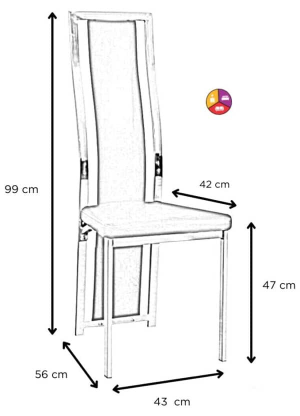 CHAISE DANA SIMILICUIR CROCO BLANC - Image 2